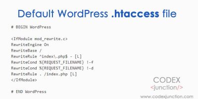 htaccess default wordpress