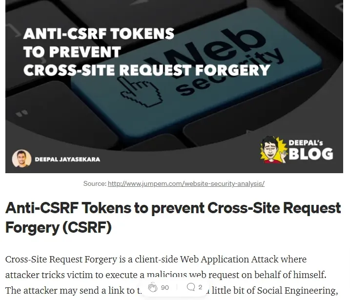 Cross Site Request Forgery