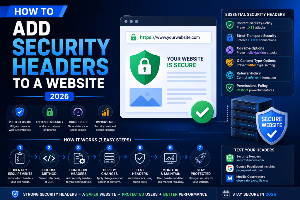How to Add Security Headers to a Website 2026