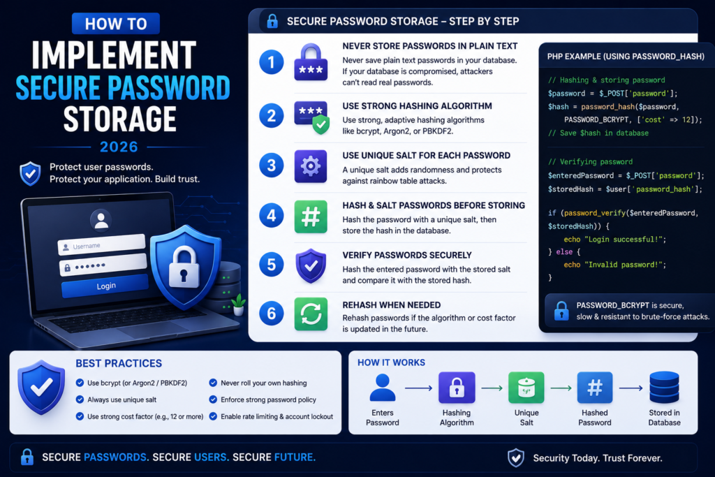 How to Implement Secure Password Storage 2026
