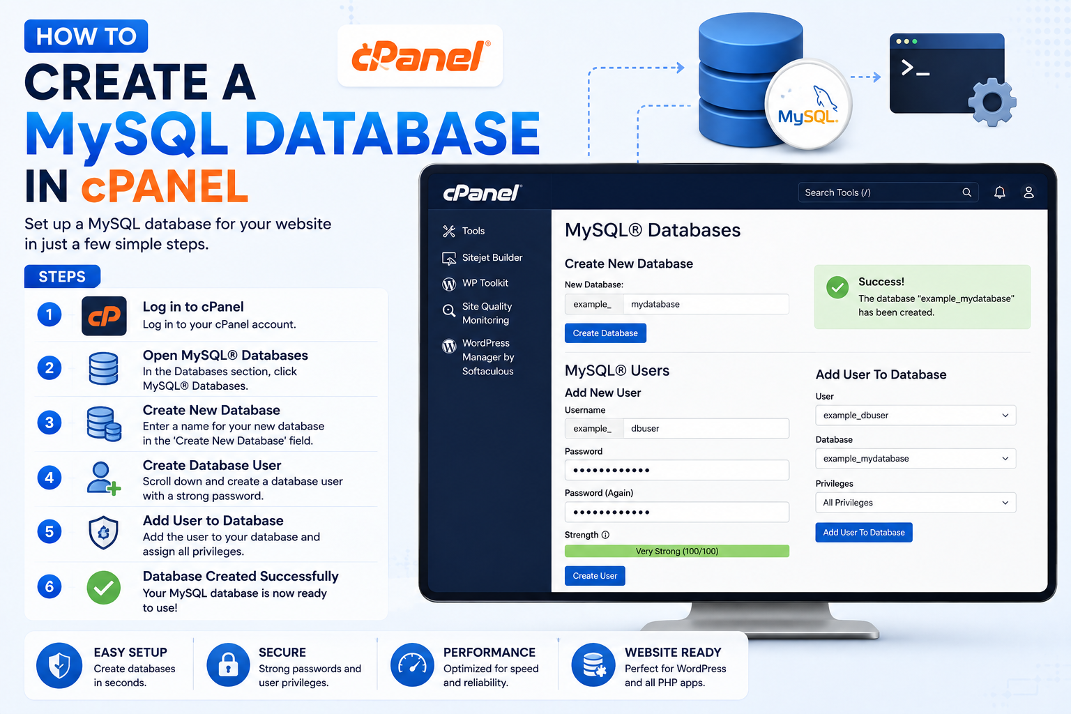 How to Create a MySQL Database in cPanel