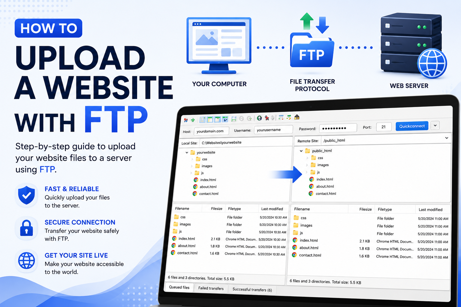 How to Upload a Website With FTP