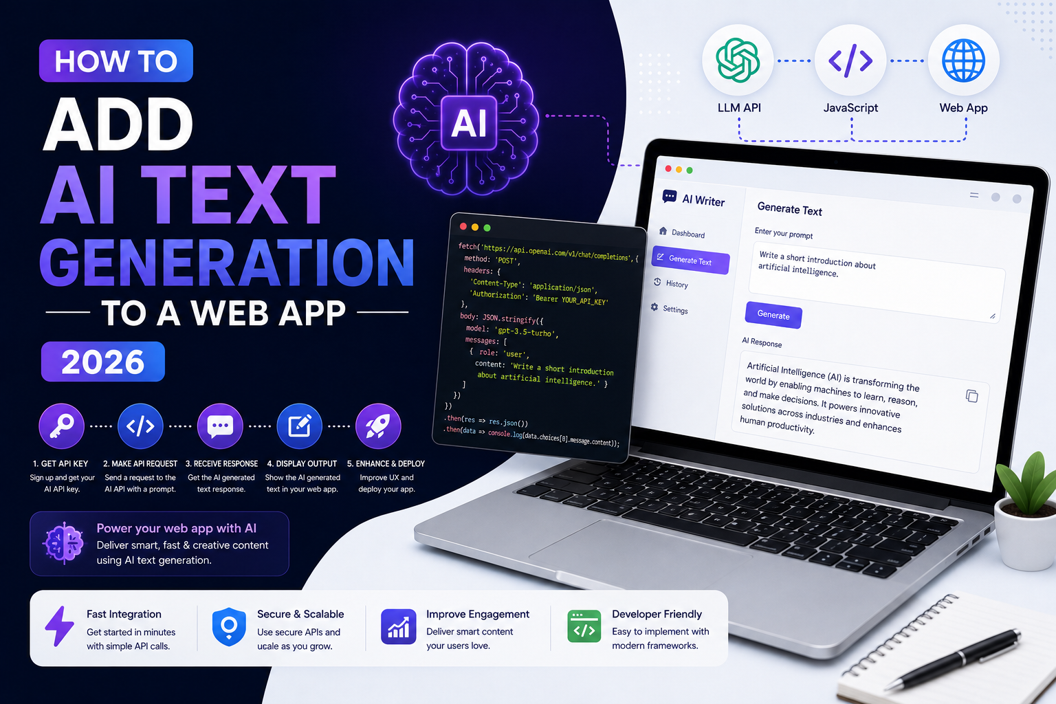 How to Add AI Text Generation to a Web App 2026