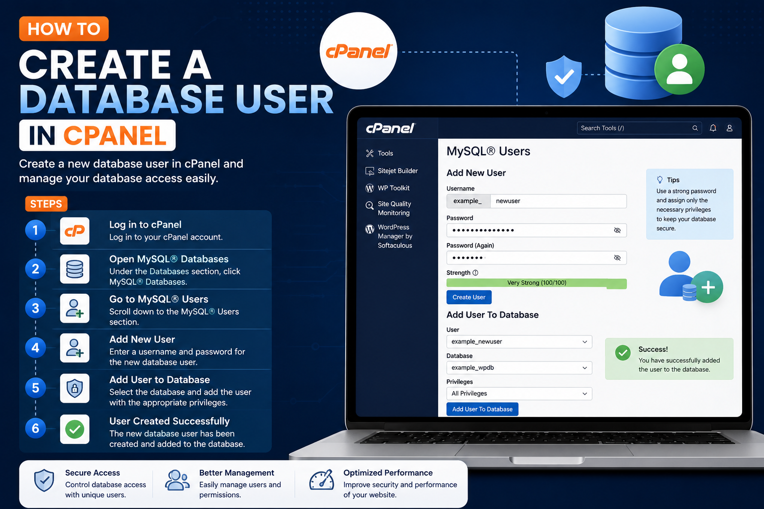 How to Create a Database User in cPanel
